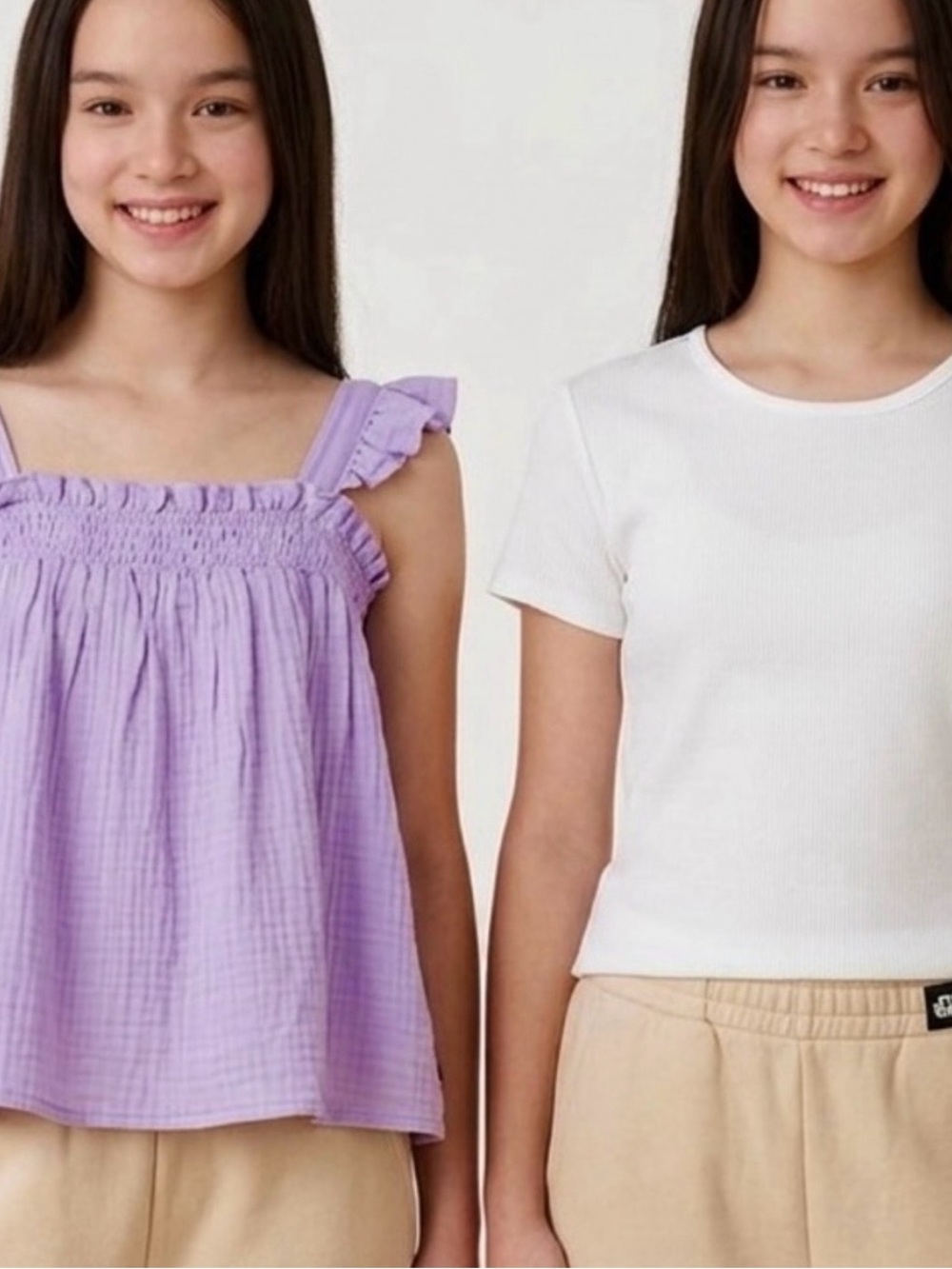 NWT 2 pack GAP Kids White and Purple Tops size XL or
14/16